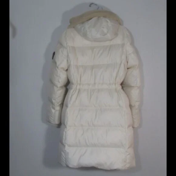 Coach luxury women’s cream long puffer jacket- NWOT- Size Large - Picture 4 of 10